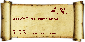 Alföldi Marianna névjegykártya