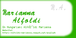 marianna alfoldi business card